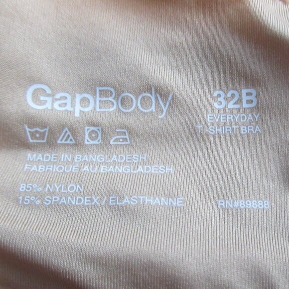 GAP GapBody Women's Everyday Essentials T-Shirt Bra, Brush Beige - Picture 7 of 9